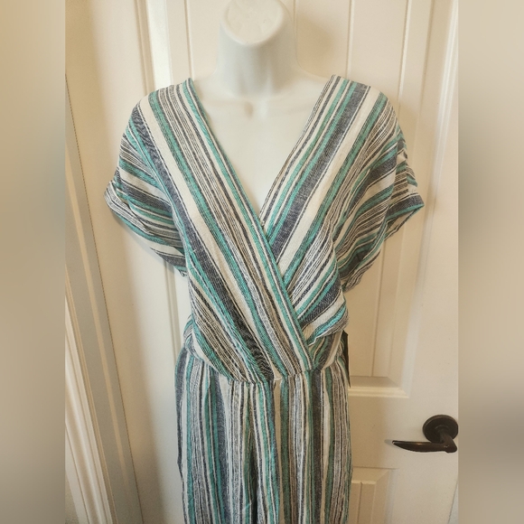 Beige by Eci Sun Linen Blend Romper | Size Small | NWT - Picture 3 of 11